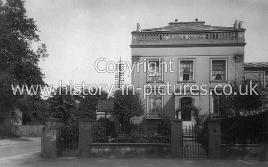 Eagle House stood on the east side of Broomhill Road, between Snakes Lane and Broadmead Road. Woodford Green, Essex. c.1910